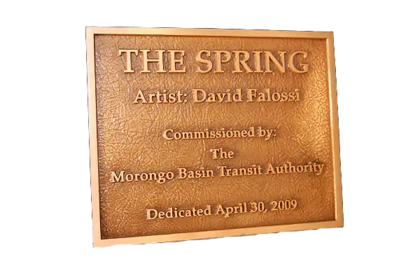 The Spring Custom Cast Bronze Memorial Plaque and Lawn Marker Image