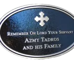Azmy Tadros Bronze Memorial Plaque Image