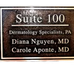 Antique Dermatology Specialists Bronze Plaque Image