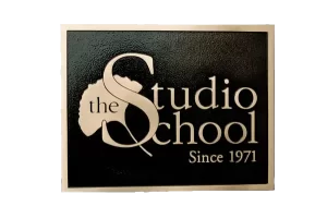 The Studio School Bronze and Aluminum Identification Plaque Image