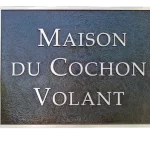 Maison Du Cochon Volant Custom Cast Bronze Memorial Plaque Image