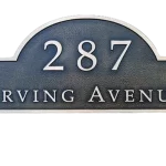 14 x 6 Irving Avenue Antique Finish Bronze Address Plaque Image