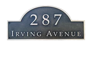 14 x 6 Irving Avenue Antique Finish Bronze Address Plaque Image