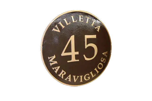 Villetta Maravigliosa Classis Finish Round Bronze Address Plaque Image