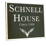 Schnell House Cast Bronze and Cast Aluminum Identification Plaque Image