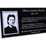 Olivia Harden 24x12 Cast Aluminum Portrait Plaque Image