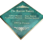 The Barrow Family Custom Cast Bronze Memorial Plaque Image