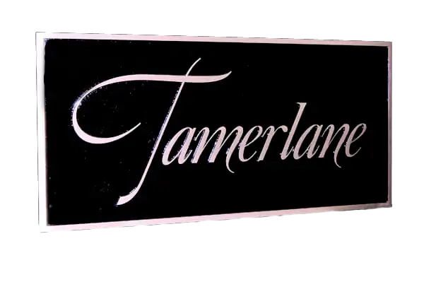 Tamerlane Cast Bronze and Cast Aluminum Identification Plaque Image