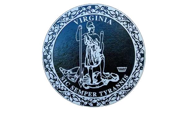 Virginia Cast Bronze and Aluminum Medallion and Seal Image
