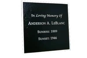 Anderson A LeBlanc Custom Cast Bronze Memorial Image