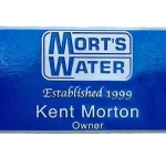 Mort's Water Cast Aluminum Plaque Image