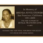 Brenda Joyce Stowers Bronze Portrait Plaque Image