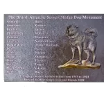 British Sled Dog Bronze Plaque Image
