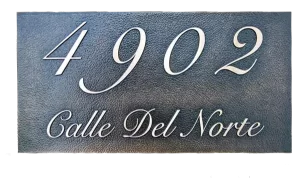 Calle Del Norte Bronze Address Plaque Image