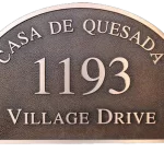 Casa De Quesada Bronze Address Plaque Image