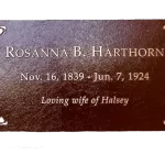 Rosanna B Harthorn Custom Cast Bronze Memorial Plaque and Lawn Marker Image
