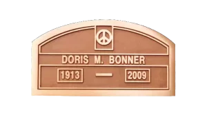 Doris Bonner Custom Cast Bronze Memorial Plaque and Lawn Marker Image