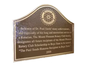 Dr Paul Sands Bronze Wall Plaque Image