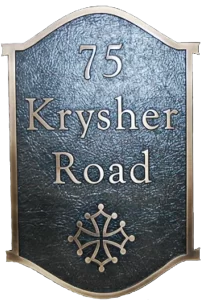 Krysher Road Hand Rubbed Antique Finish Address Plaque Image