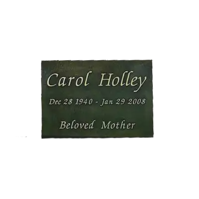 Carol Holley Custom Cast Bronze Memorial Plaque and Lawn Marker Image