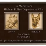 Hialeah Police K9 Bronze Portrait Plaque Image