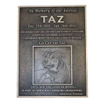 Memory of Taz Bronze Portrait Plaque Image