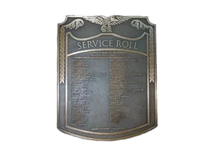 Service Roll Bronze Wall Plaque Image