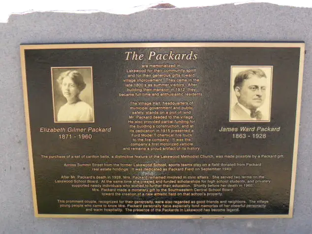 Packards Bronze Memorial Portrait Plaque Image