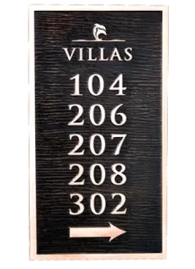 Villas Custom & Personalized Bronze Address Plaque image