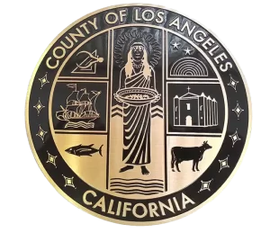 County of Los Angeles Etched Bronze Plaque Image