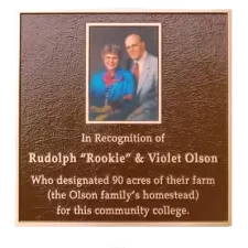 Chocolate Olson's Bronze Portrait Plaque Image