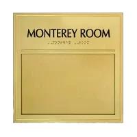 Monterey Room Cast Bronze and Cast Aluminum Identification Plaque Image