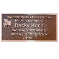 Becky Koch Cast Bronze Garden and Bench Plaque Image